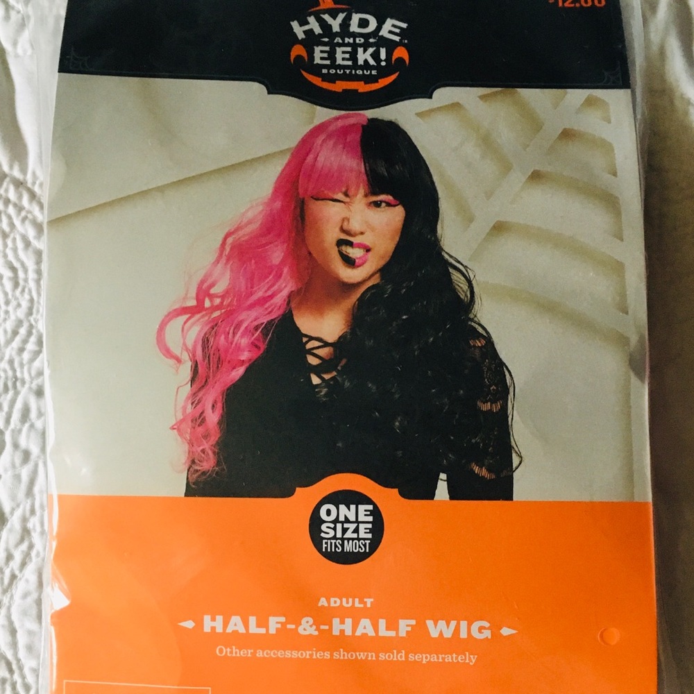 Hyde and EEK! Half & Half Wig Pink/Black New